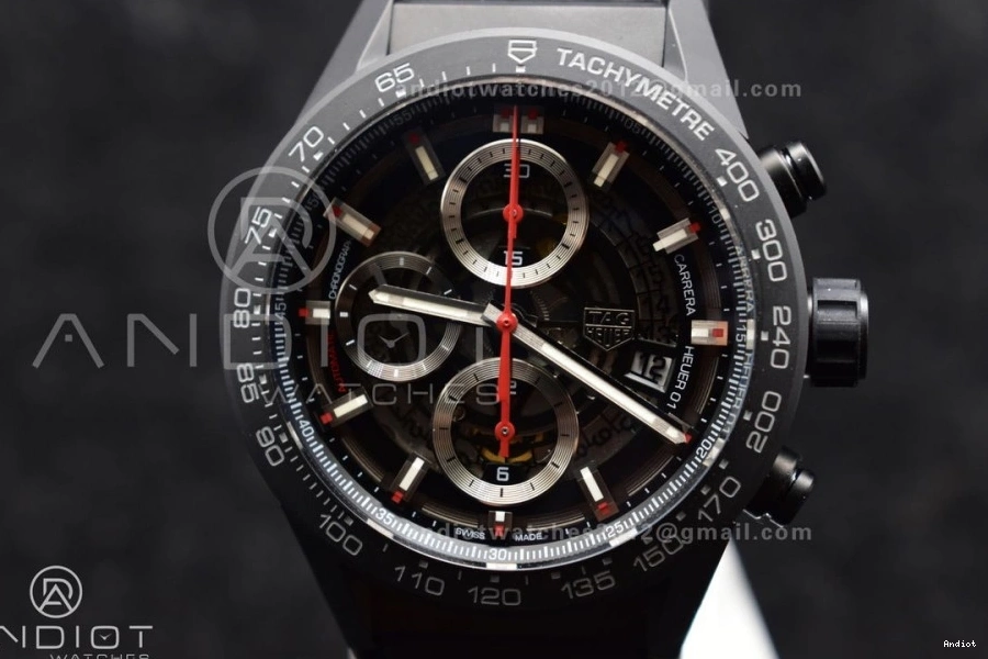 XF Ceramic Cal. 45mm Carrera Full 01 A Elegant 535 Blk HEUER 0714